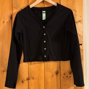 Anthropologie Black Button-Down Women's Shirt